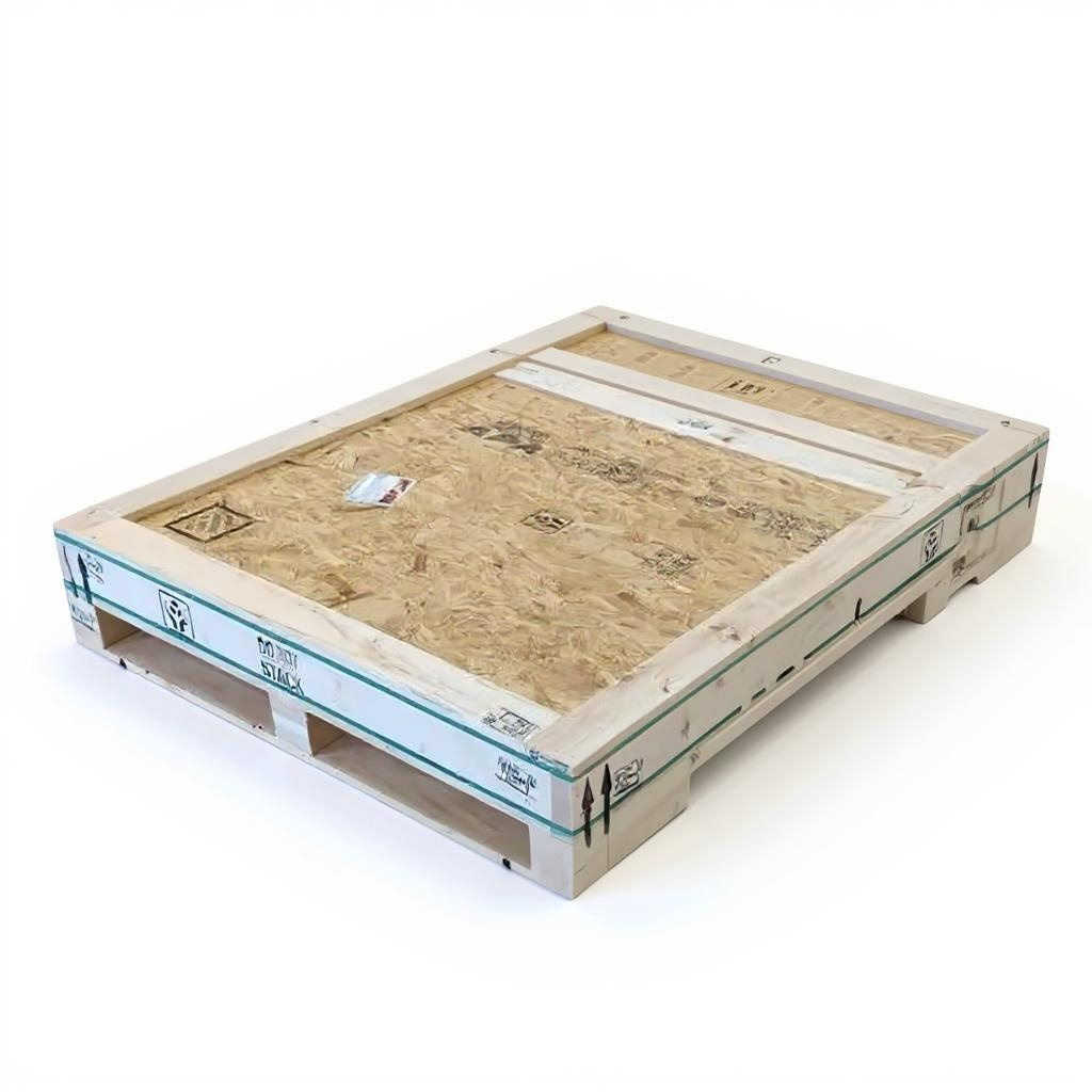 flat cargo wood shipping crate