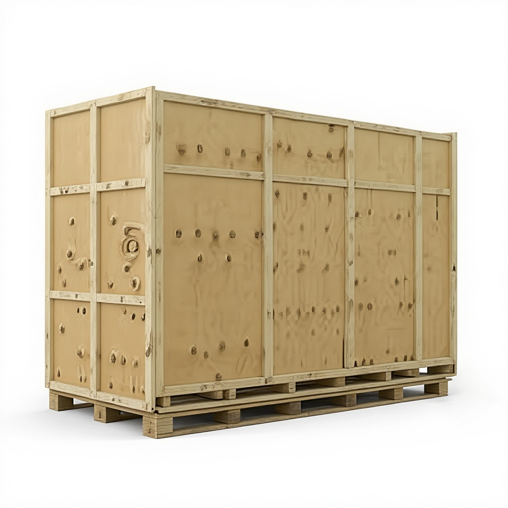 massive cargo wood shipping crate